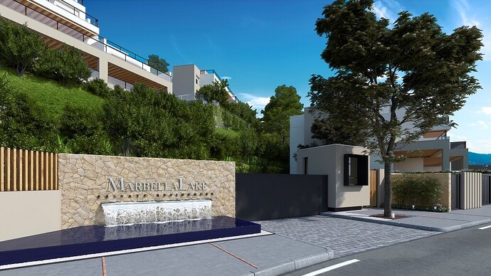RECREACIÓN ENTRADA A PROMOCIÓN MARBELLA LAKE-TAYLOR WIMPEY ESPAÑA