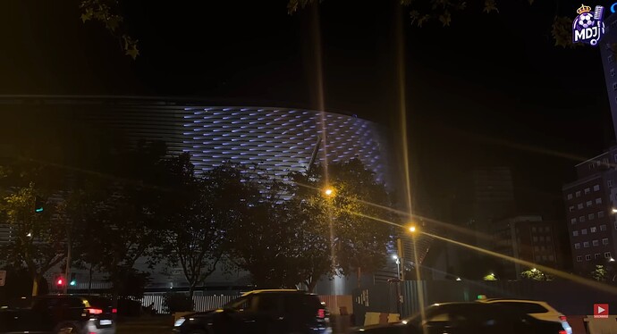 Pruebas iluminación Santiago Bernabéu