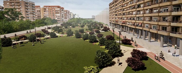 Infografía Avenida Federico García Lorca tras soterramiento