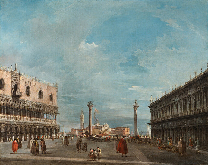 FRANCESCO GUARDI  PIAZZETTA SAN MARCO DESDE SAN GIORGIO MAGGIORE