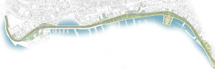 Plànol remodelació Passeig Marítim del port de Palma