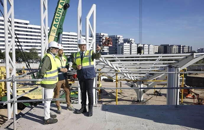 Obras del intercambiador Valdebebas