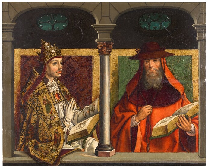 San Gregorio Magno y san Jerónimo