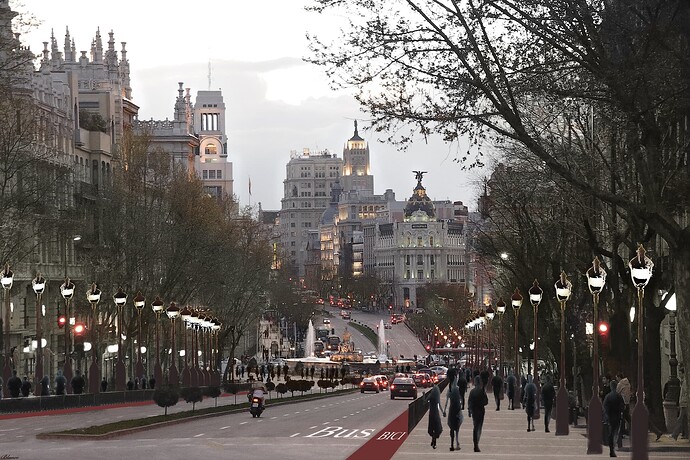 Alcalá ensanche aceras