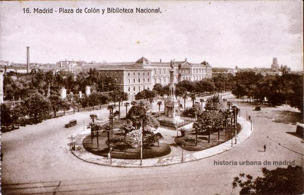 PLAZA DE COLON Y BIBLIOTECA NACIONAL 1930