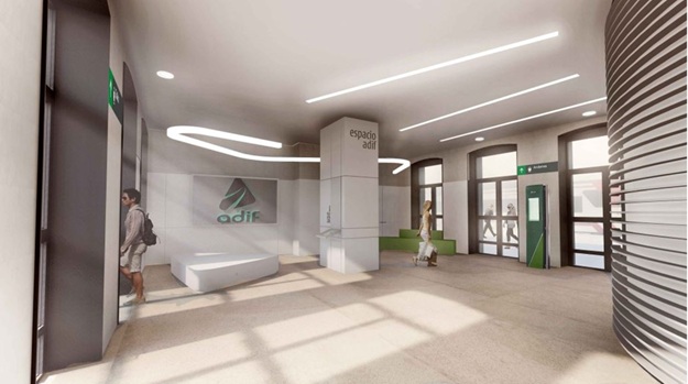 Infografía_estación Navalmoral de la Mata_vestíbulo_espacio Adif